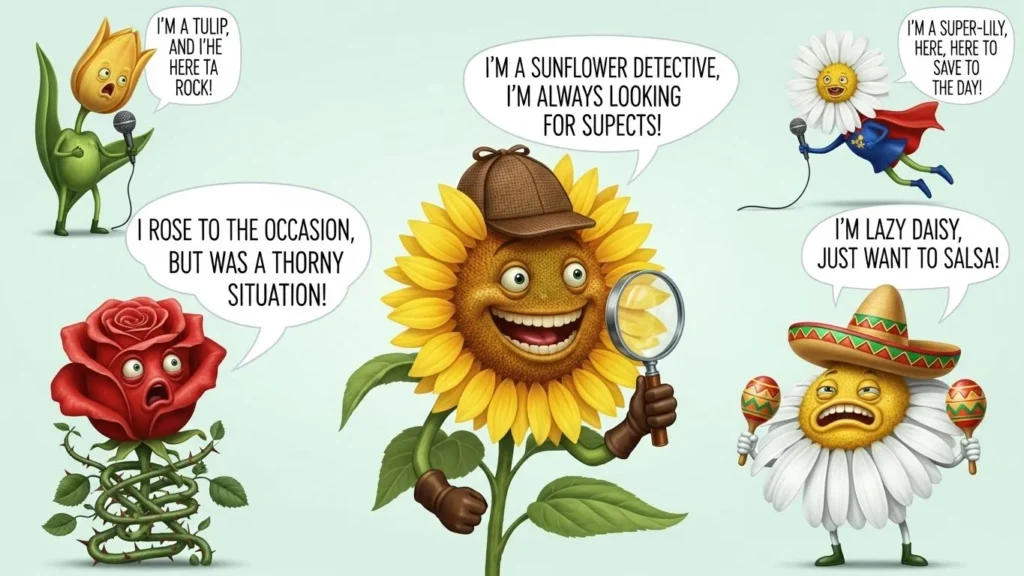 Cute flower puns for flirting and dating apps
