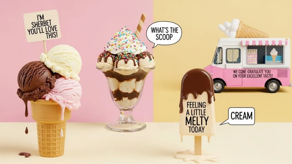 Funny Ice Cream Puns for Texts and DMs