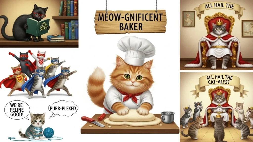 Funny cat puns for flirty chats and dating apps