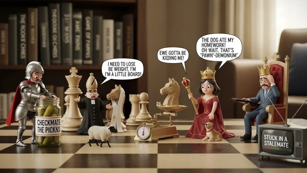Funny chess puns for flirty texting and dating apps