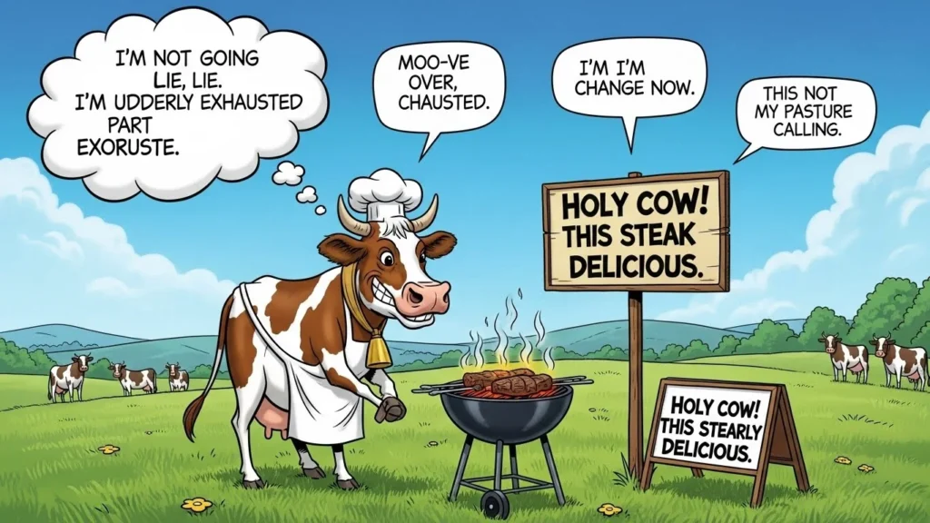 Funny cow puns for social media laughs