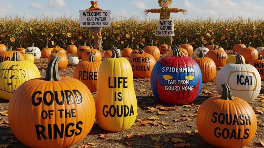 Funny pumpkin patch puns for Instagram captions