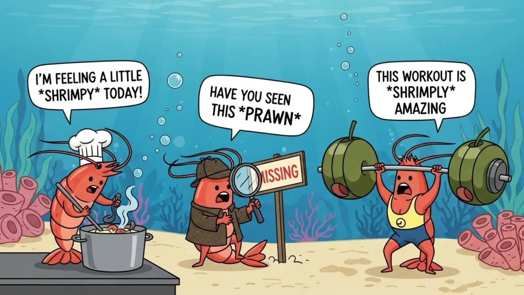 Funny shrimp puns for instant laughs