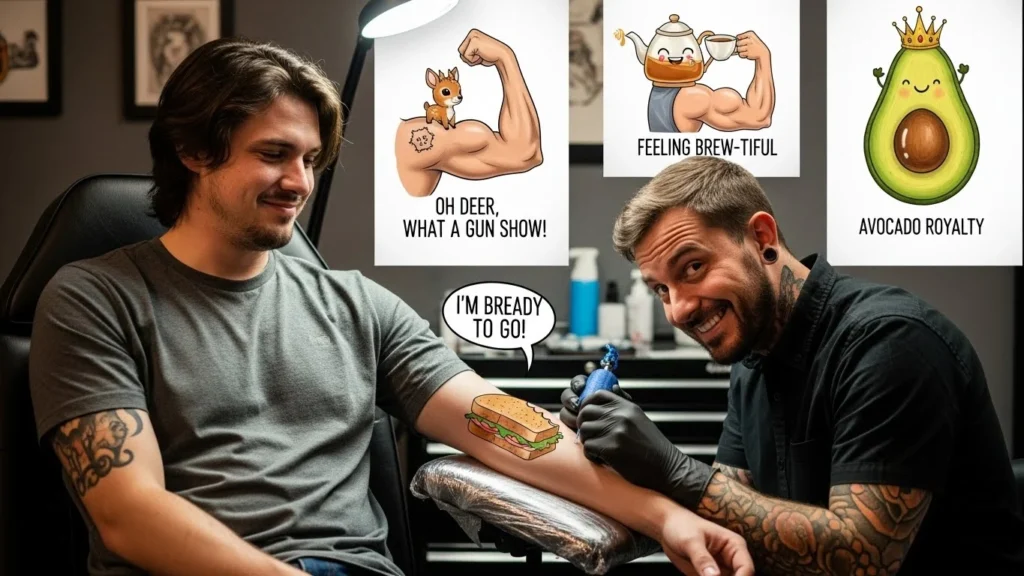 Funny tattoo puns for Instagram captions