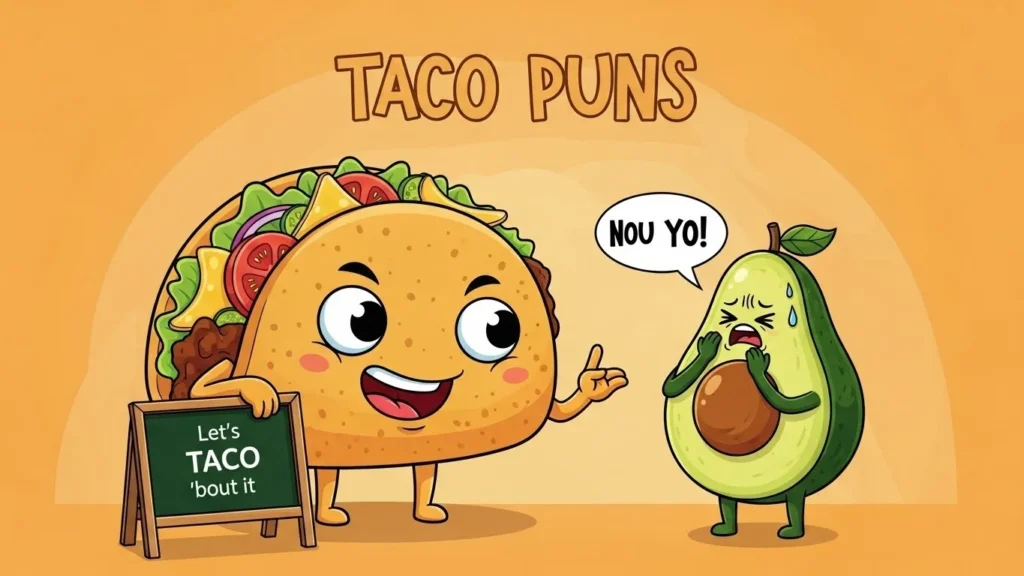 Taco puns for funny conversations with friends