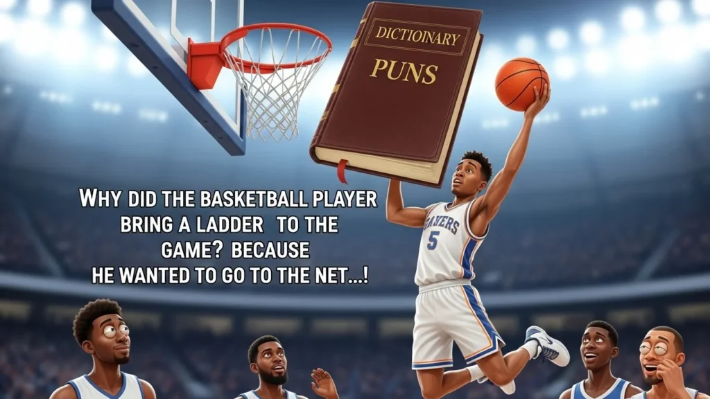 Basketball sports jokes for pickup games and group chats