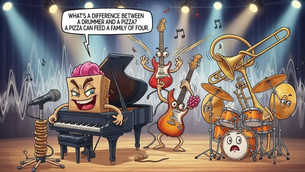 Funny band jokes for rehearsals and group chats