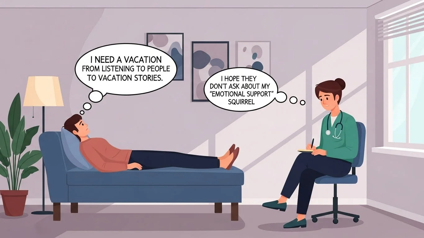 Funny therapy jokes about overthinking