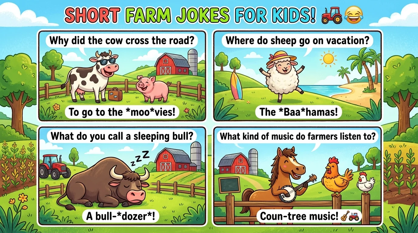 Short Farm Jokes For Kids
